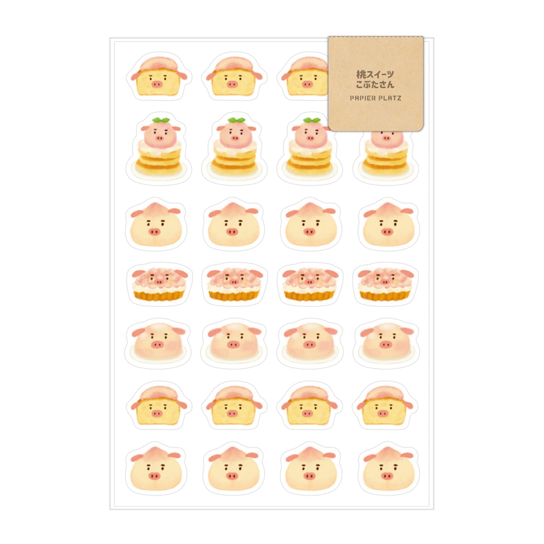Okawari Stickers - Piggy x Sweets