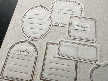 Letterpress Sticker Sheet - Frames
