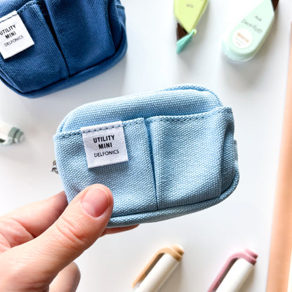 Delfonics / Mini Utility Pouch Keychain - Cotton (Light Blue)
