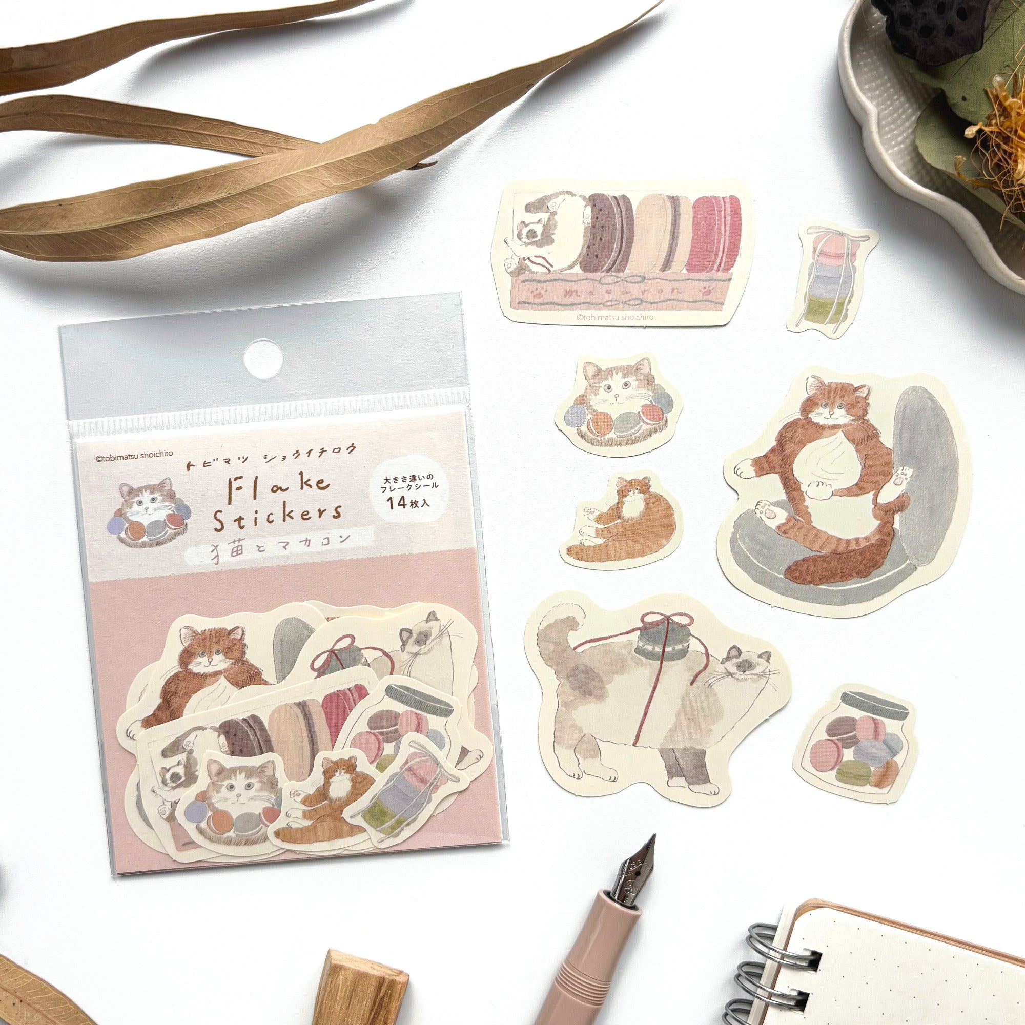 [Limited Edition] Shoichiro Tobimatsu / Flake Stickers - Macaron