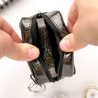 Delfonics / Mini Utility Pouch Keychain - Glitter (Black)