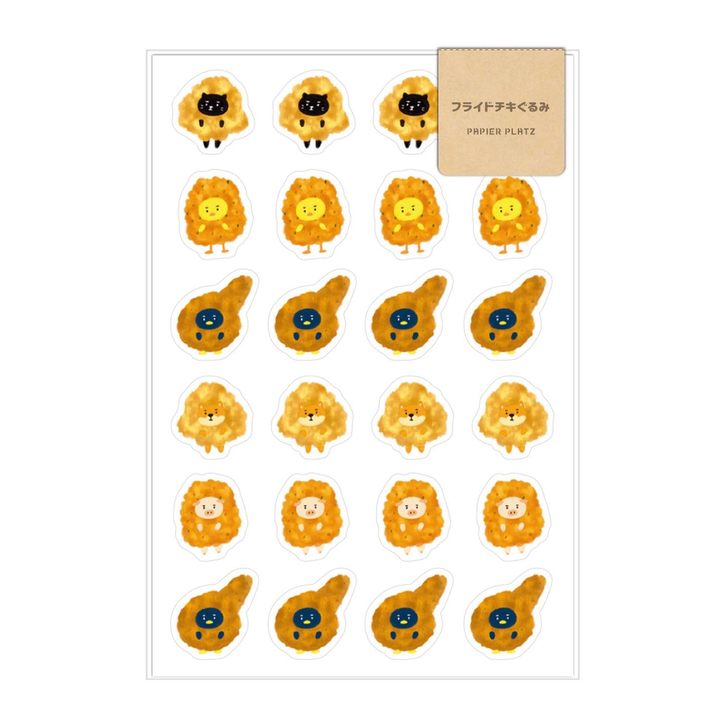 Okawari Stickers - Animals x Fried Chickens