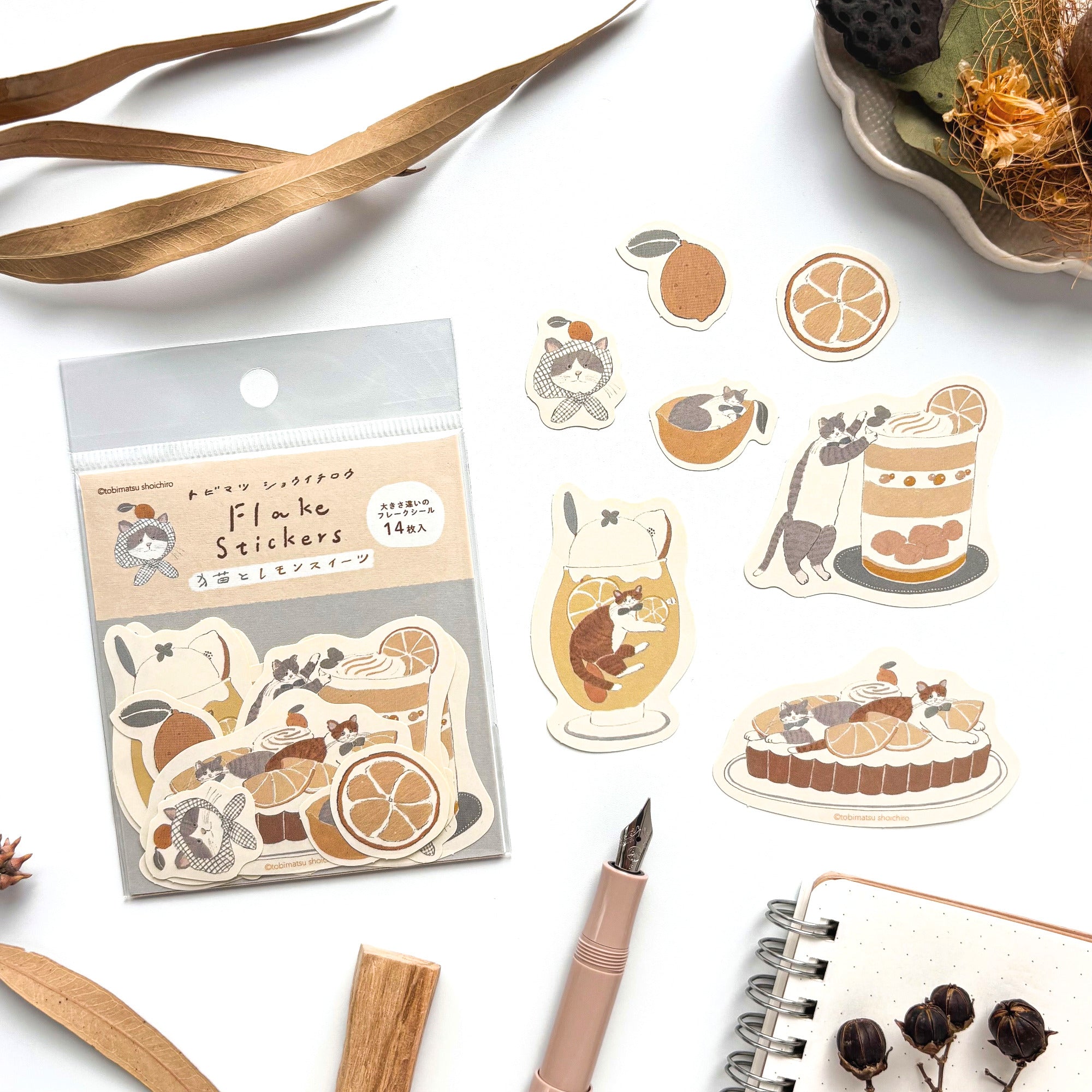 [Limited Edition] Shoichiro Tobimatsu / Flake Stickers - Lemon Sweets