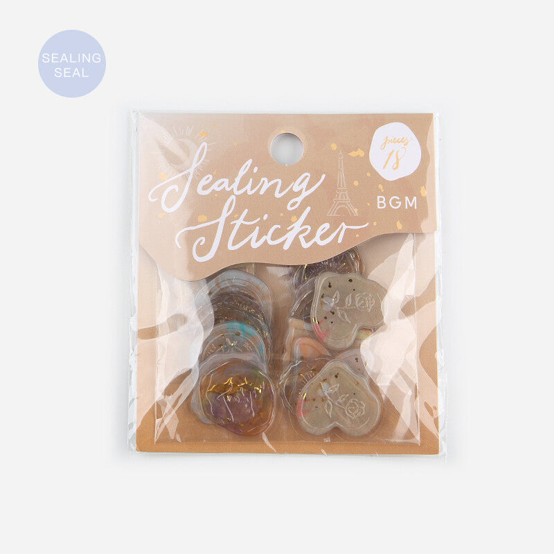 Sealing Wax Flake Stickers - Brown