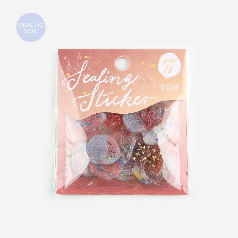 Sealing Wax Flake Stickers - Red