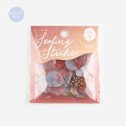Sealing Wax Flake Stickers - Red