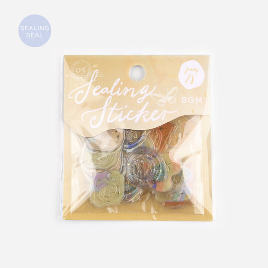 Sealing Wax Flake Stickers - Yellow