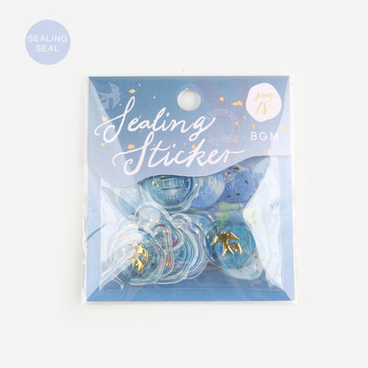 Sealing Wax Flake Stickers - Navy