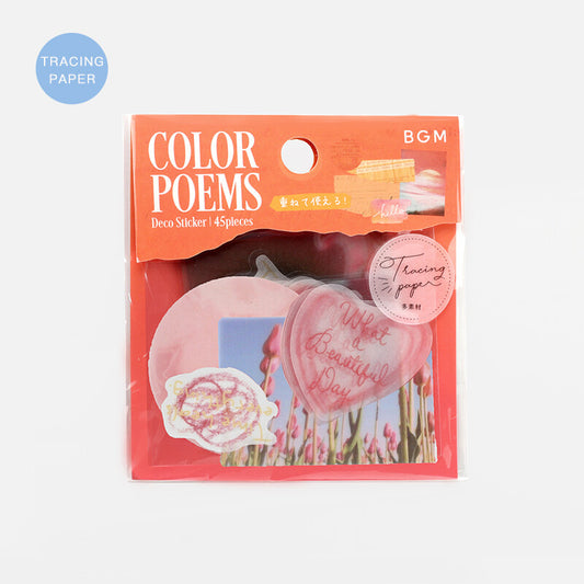 Colorful Life Flake Stickers - Orange