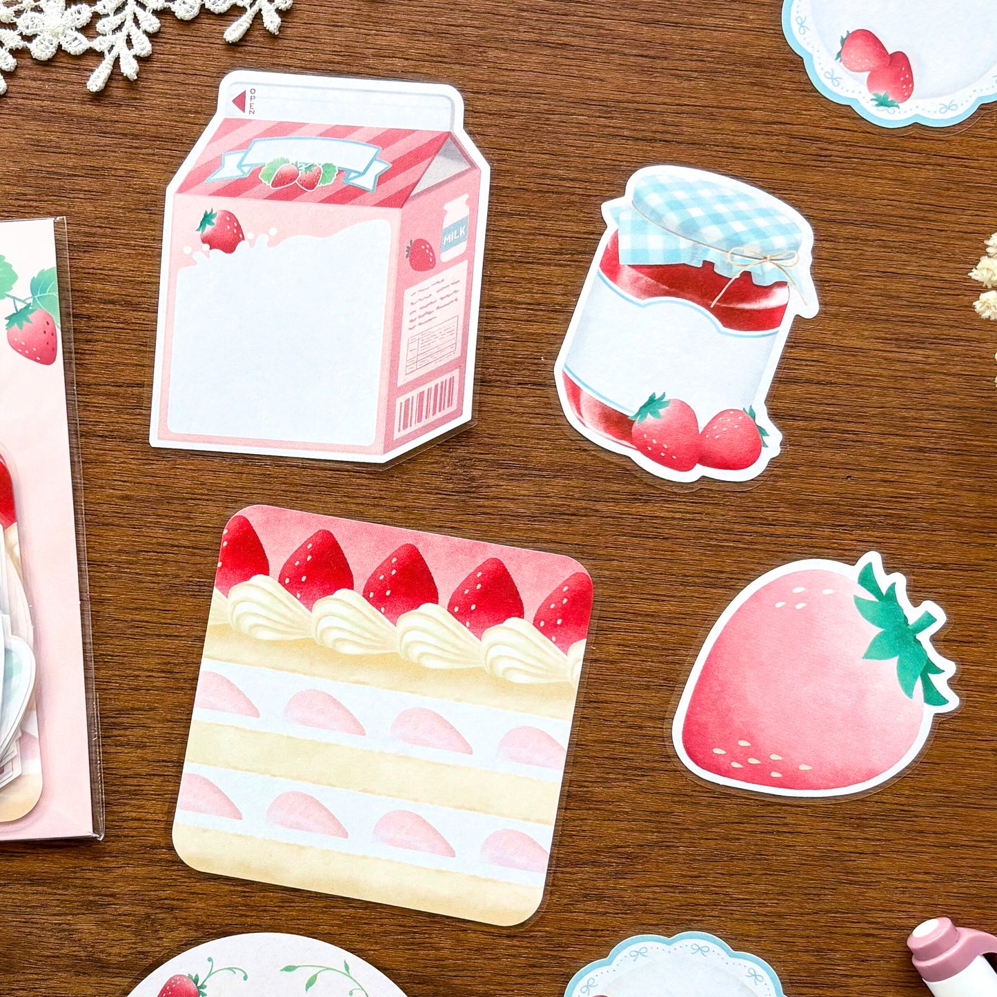 Natsunoka / Flake Sticky Note - Strawberry