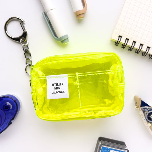 Delfonics / Mini Utility Pouch Keychain - Clear (Yellow)