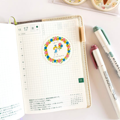 mizutama / Limited Edition / Circle Flake Stickers (mint / 50 different stickers)