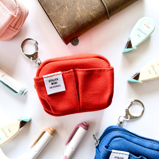 Delfonics / Mini Utility Pouch Keychain - Cotton (Orange)