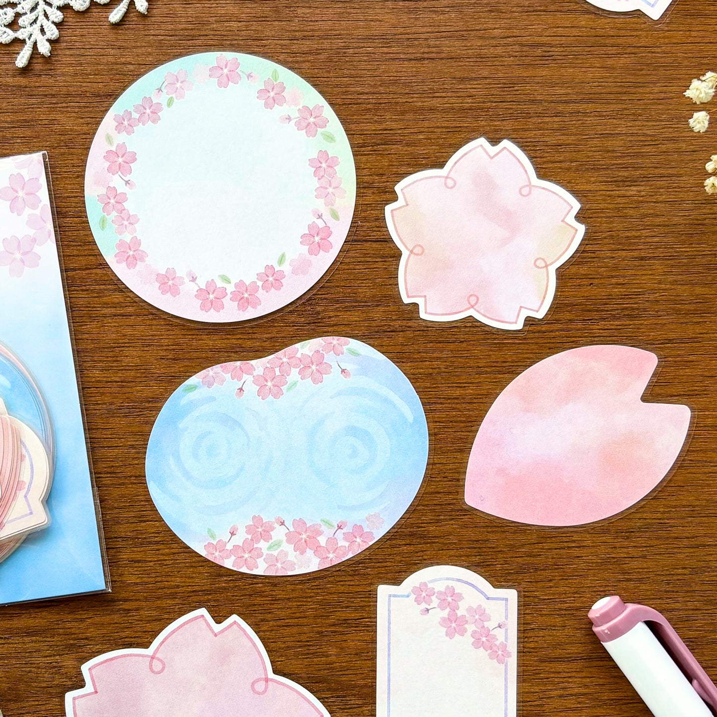 Natsunoka / Flake Sticky Note - Cherry Blossom