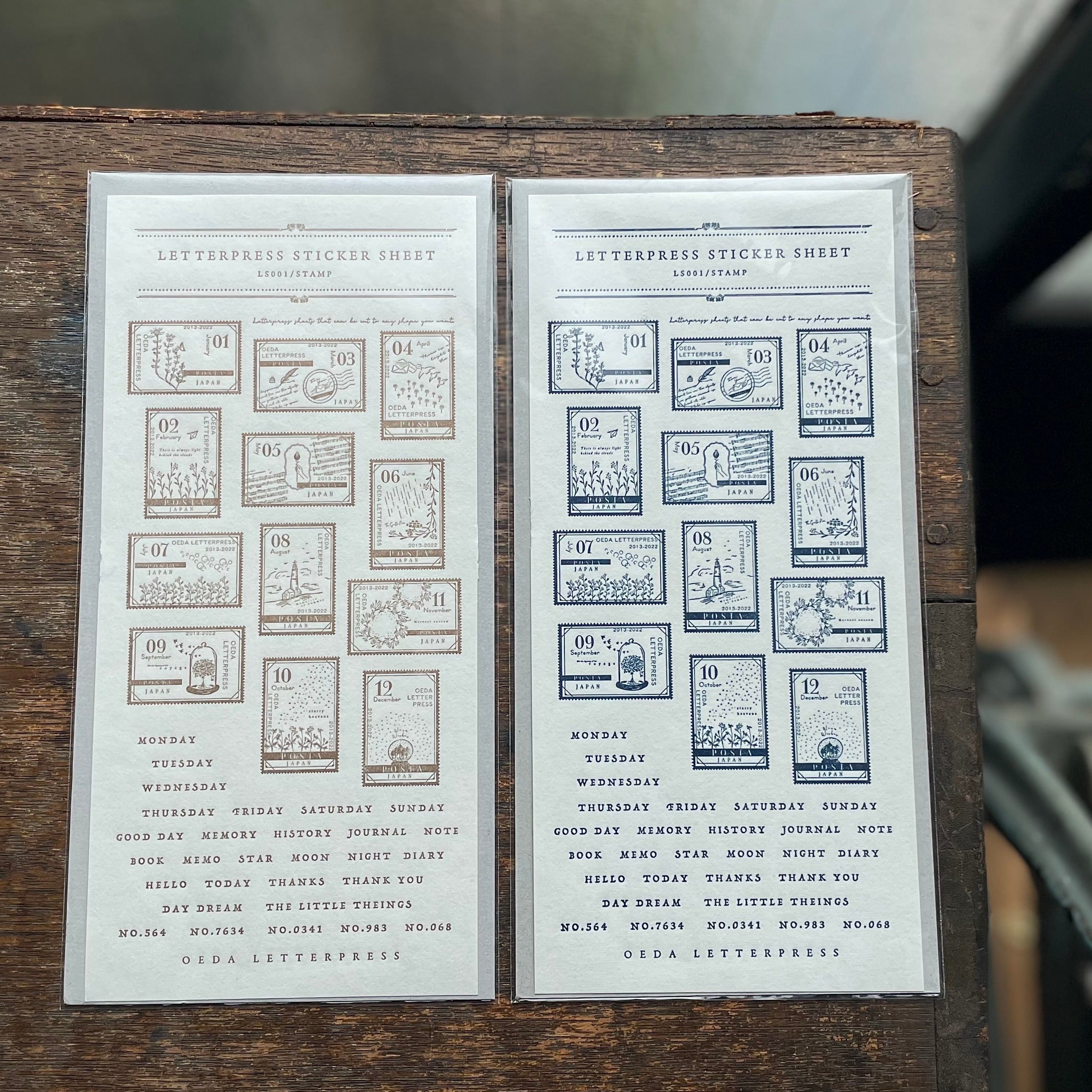Letterpress Sticker Sheet - Stamp