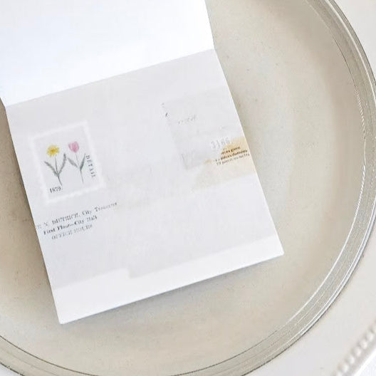 Yohaku / Square Memo Pad - Garden (4 designs)
