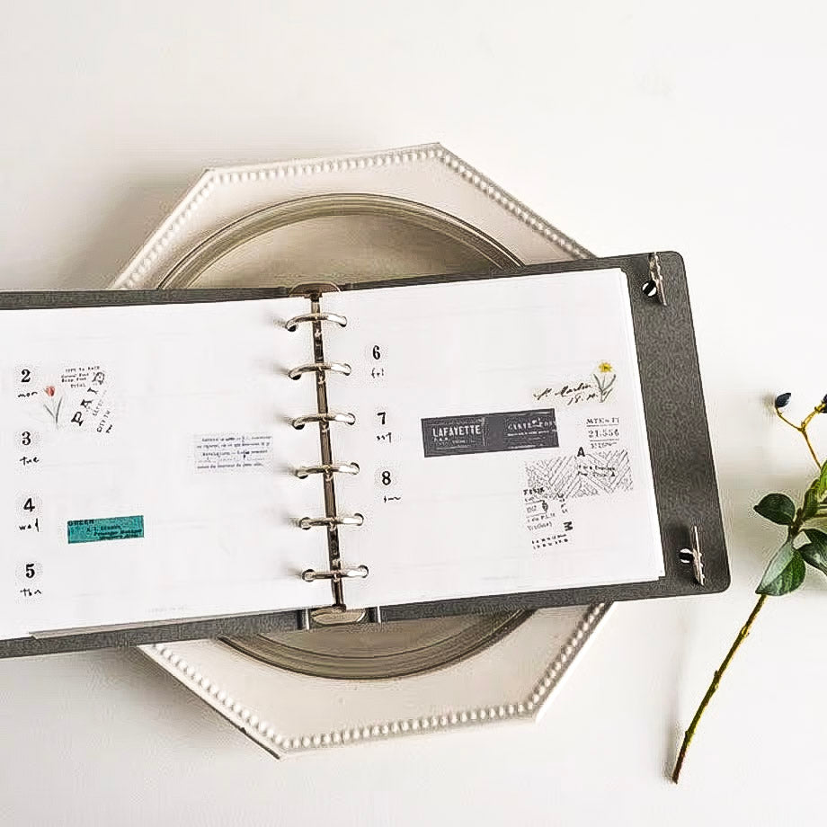 Yohaku / Square Binder Refills - Weekly (50 sheets)