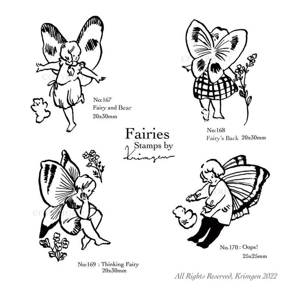 Krimgen Rubber Stamp - Fairy's Back
