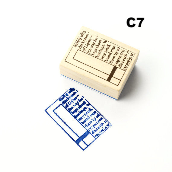 Chamil Garden Rubber Stamp - Book (C7)
