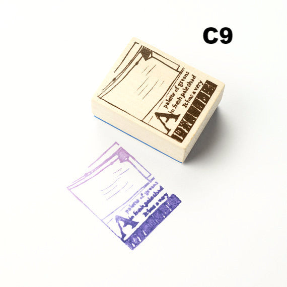 Chamil Garden Rubber Stamp - Book (C9)