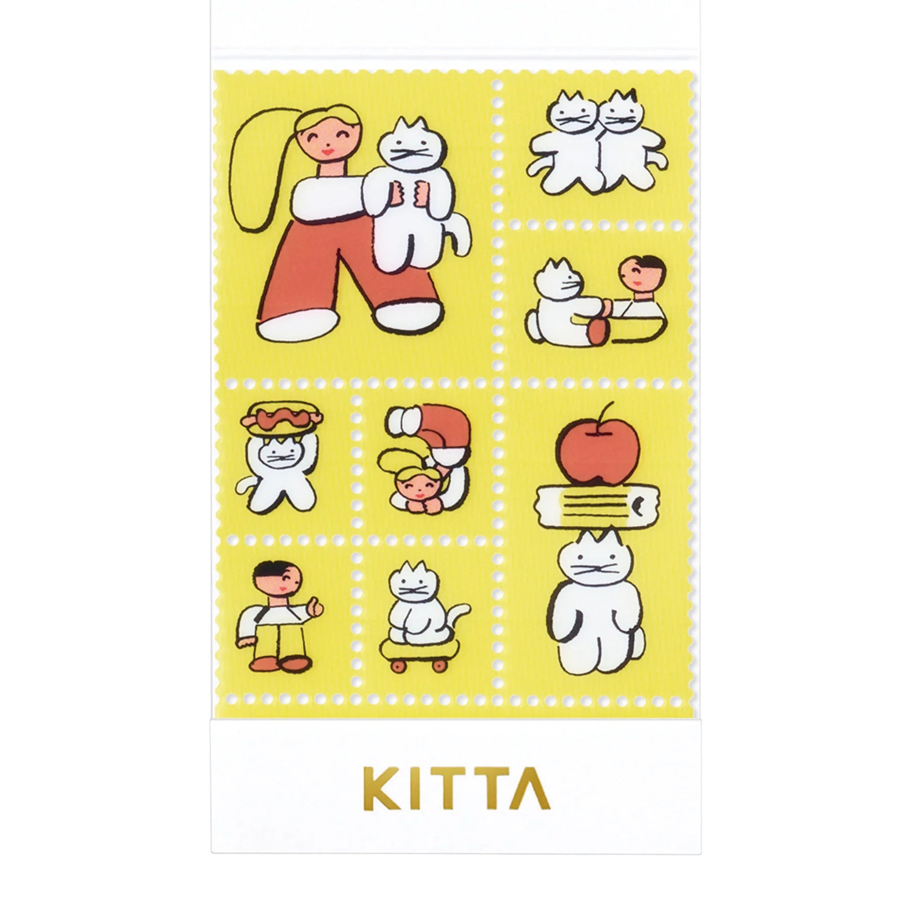 KITTA Clear Portable Stickers - With Cat