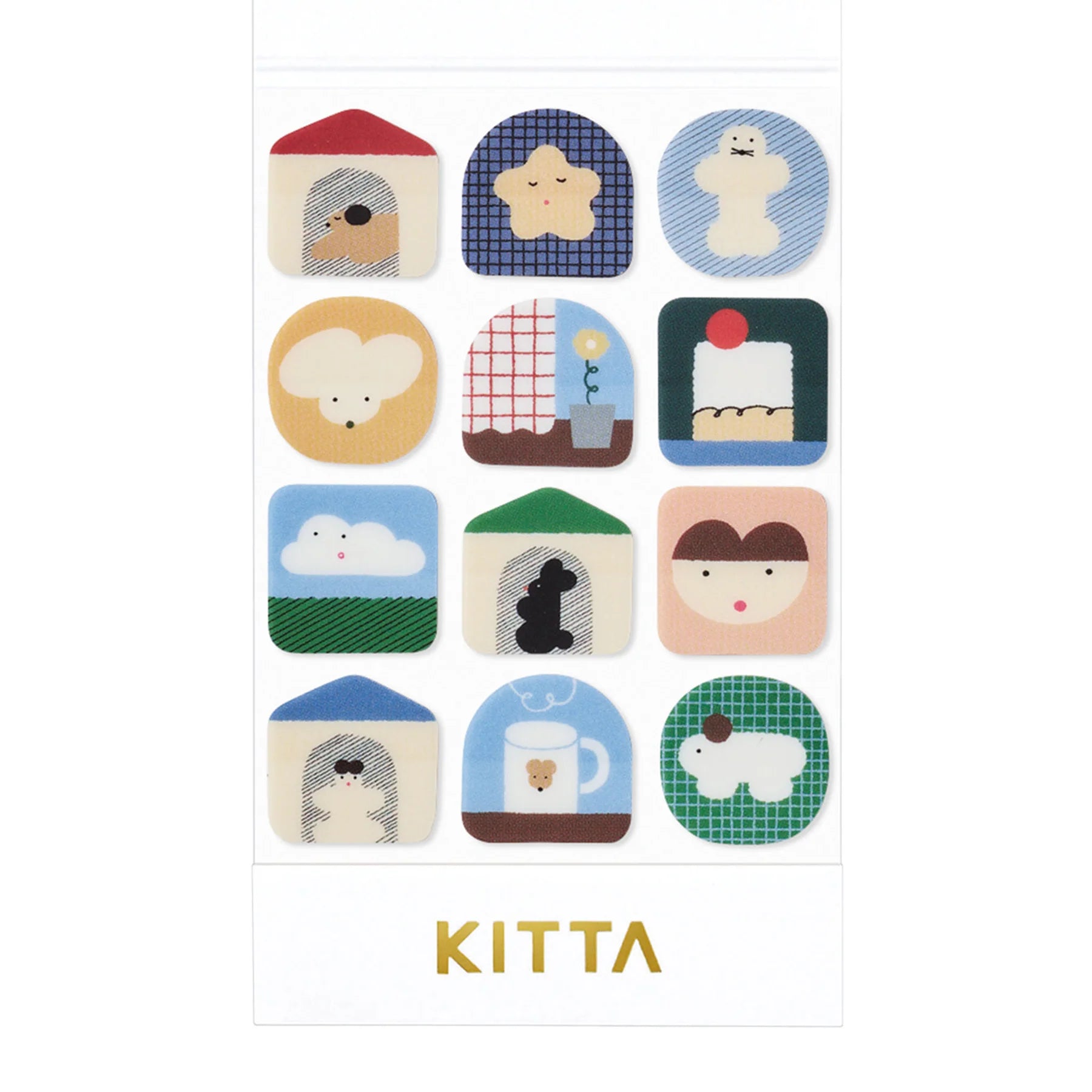 KITTA Clear Portable Stickers - House