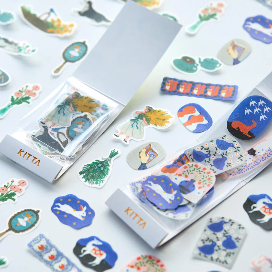 KITTA Tracing Paper Flake Stickers - Life