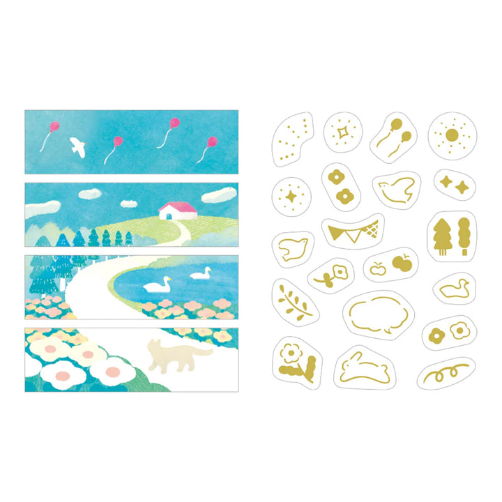 KITTA Collage Stickers - Hill