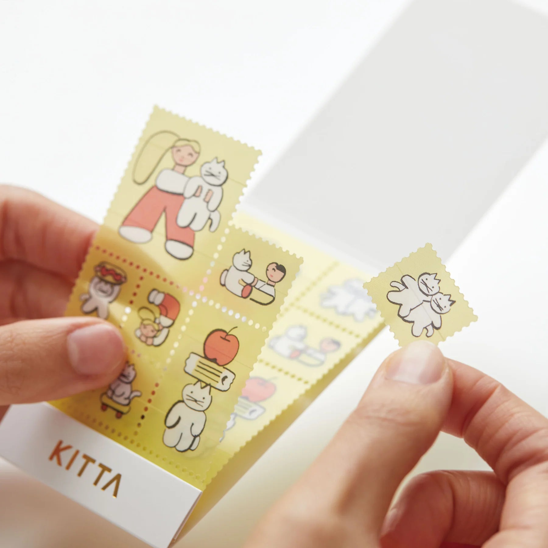 KITTA Clear Portable Stickers - With Cat