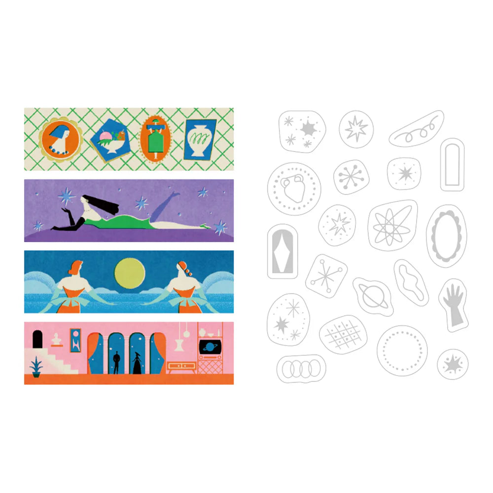 KITTA Collage Stickers - Planet