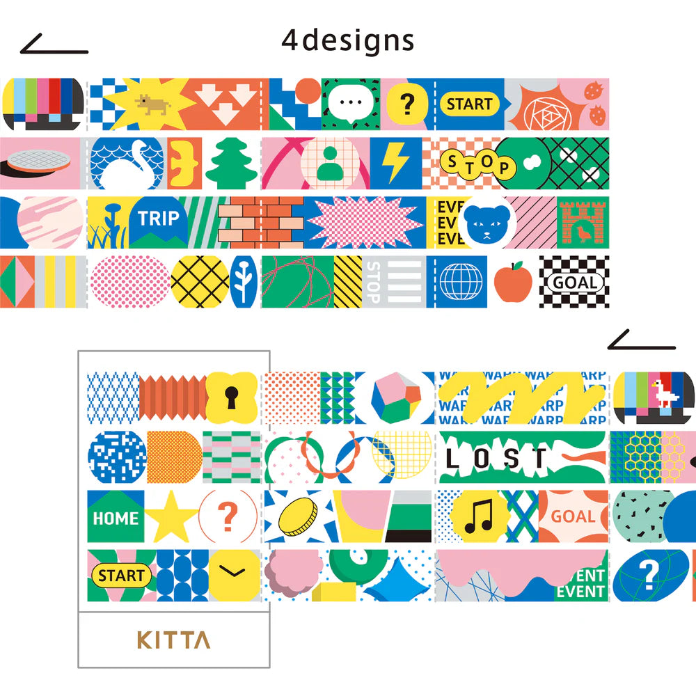 KITTA Accordion-Style Washi Tape - Board Game