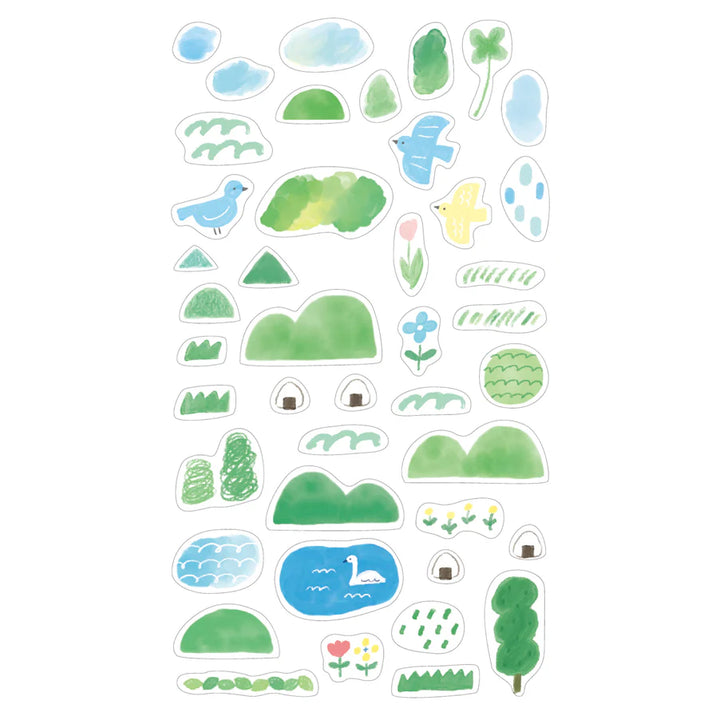 mizutama Limited Edition Stickers - Gentle Wind (Set of 2 Sheets)