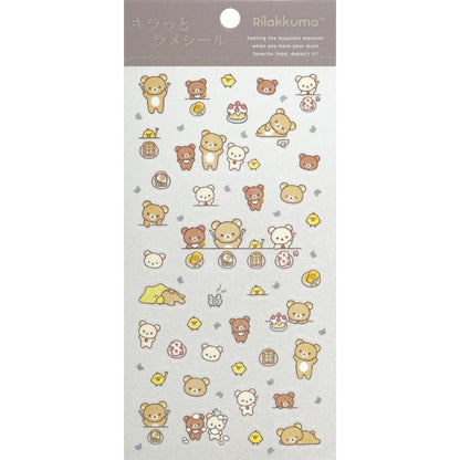 Rilakkuma / Shiny Stickers - Happy Friends