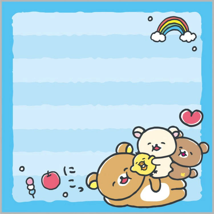 Rilakkuma / Square Sticky Note - Happy Day