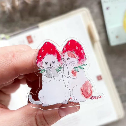 Tocorocomugi / Rotating Paper Clip - Strawberry