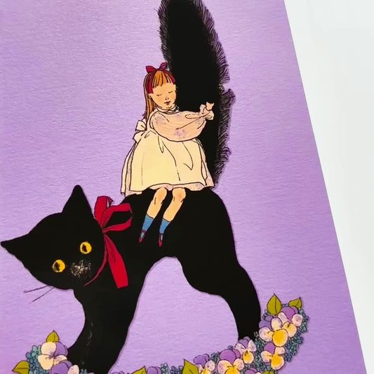 Rei Kurahashi / Shiny Postcard - Black Cat