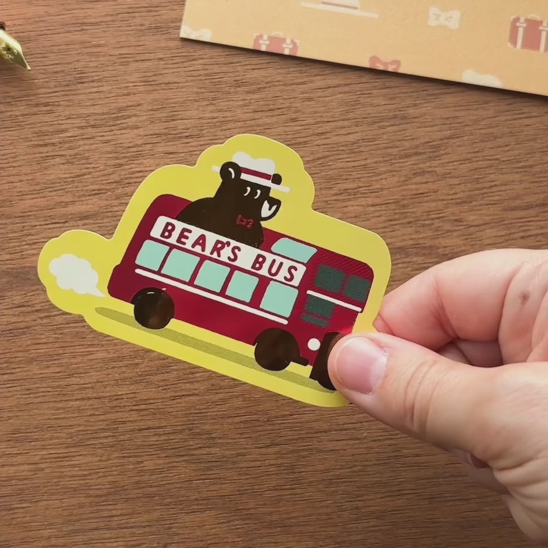 Load video: Obi1 / Shiny Vinyl Sticker - BUS TOURS