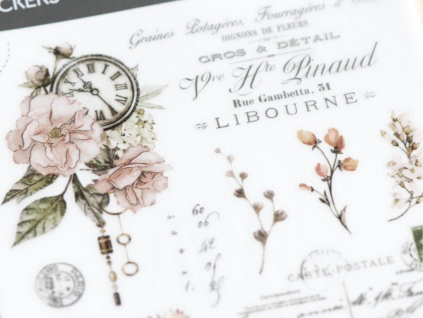 MU Print-on Stickers - Vintage Clock