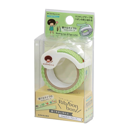 Limited Edition mizutama 2-Way Ribonbon Tape Cutter - mizutama (white / slim)