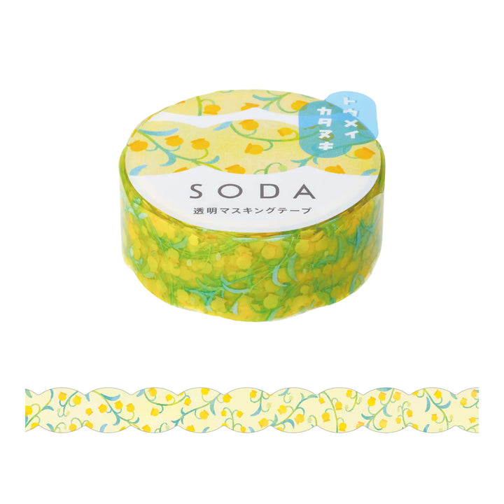 SODA Die-cut Clear Tape - Yellow Flowers
