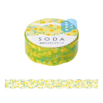 Nodoka Miyashita SODA Die-cut Clear Tape - Yellow Flowers