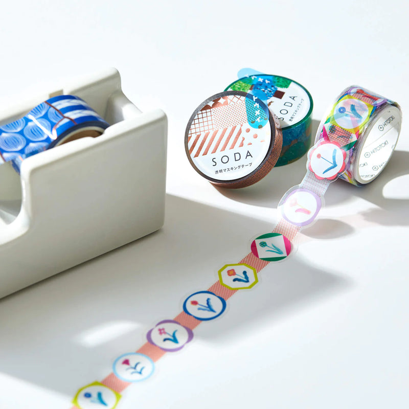 SODA Die-cut Clear Tape - Yellow Flowers