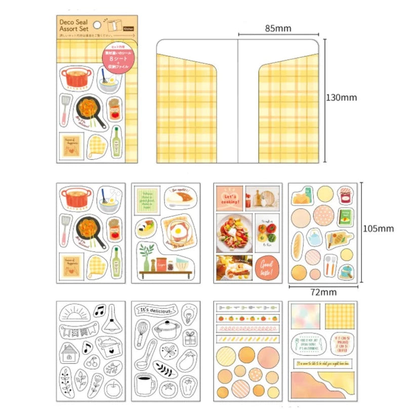 Deco Stickers Set - Kitchen (8 sheets)