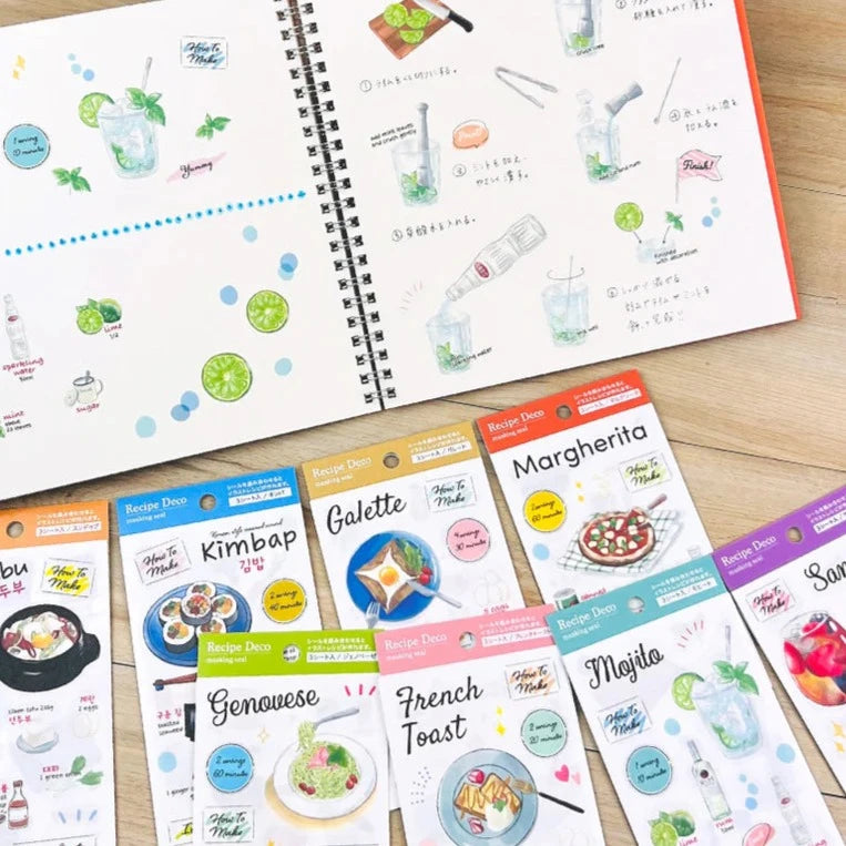 Last Stock Food Planner Sticker Set - Sangria (3 sheets)