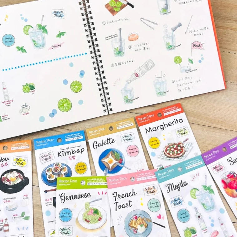 Last Stock / Food Planner Sticker Set - Margherita (3 sheets)