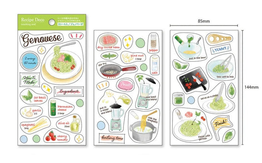 Food Planner Sticker Set - Genovese (3 sheets)