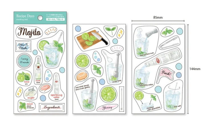 Food Planner Sticker Set - Mojito (3 sheets)