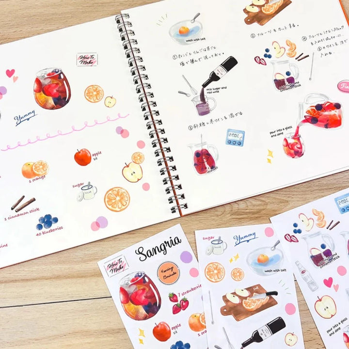 Last Stock Food Planner Sticker Set - Sangria (3 sheets)