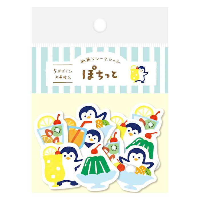 Summer Limited Flake Stickers - Penguin Loves Summer Sweets