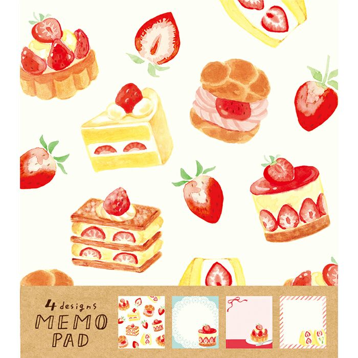 Spring Limited Memo Pad - Strawberry Sweets